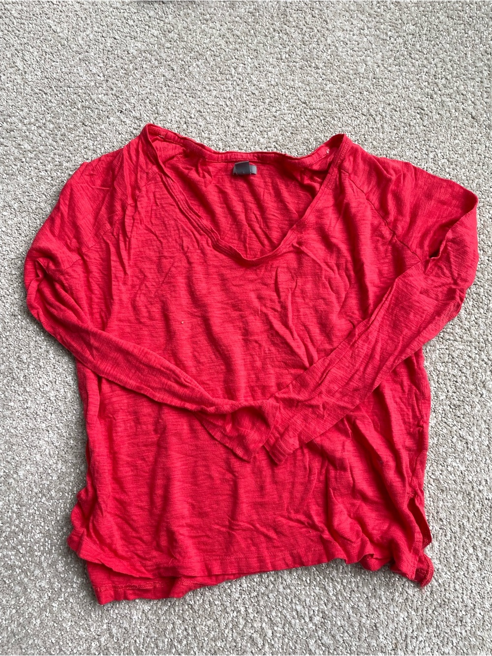Aerie Women’s Red V-Neck Long Sleeve Top